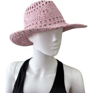 Woven Crochet Pink Cowboy Hat
Fedora Hat Beach Vacation Travel‎ Summer Country